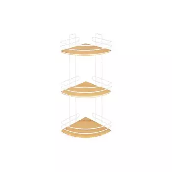 Полка угловая ЧМЗ, 21.8х21.8х56.6 см, цвет белый