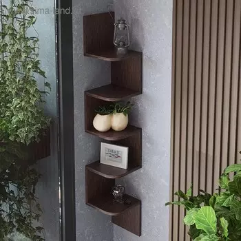 Полка угловая навесная «Лофт», 2242241280 мм, цвет венге