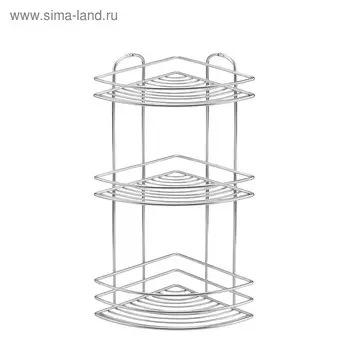 Полка в ванную угловая, 20 х 20 х 46 см, сталь, цвет матовый, BK023SSM
