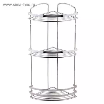 Полка в ванную угловая, 20 х 20 х 48 см, сталь, цвет матовый, BK083SSM