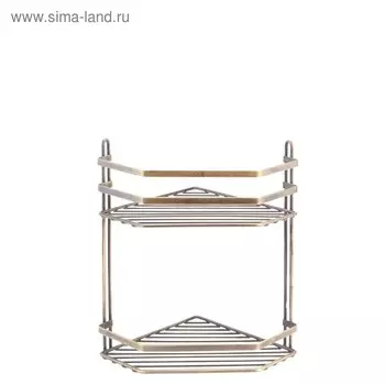 Полка в ванную угловая, 20 х 20 х 30 см, бронзовый, ES075A