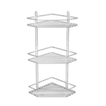 Полка в ванную угловая, 20 х 20 х 47 см, цвет хром, ES073