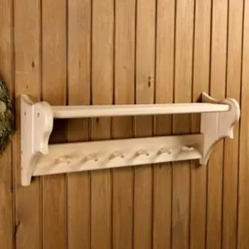 Полка-вешалка большая, 6 крюков