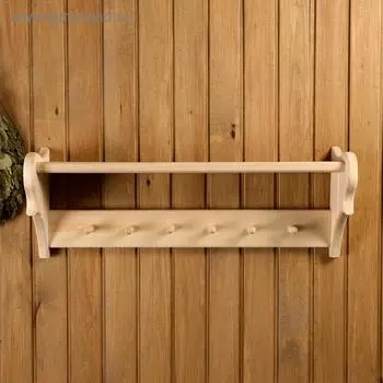 Полка-вешалка большая, 6 крюков