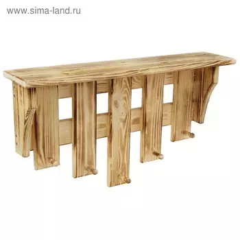 Полка-вешалка «Классика» 5 крючков термо, 65х37х14см