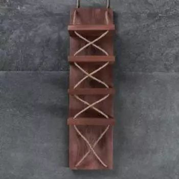 Полка винная "Бриссен", тёмная, 18,5×11×70 см