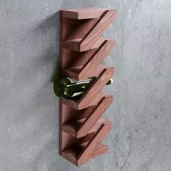 Полка винная «Зигзаг», тёмная, 18.51157 см