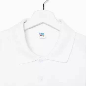 Поло для мальчика, цвет белый, рост 128