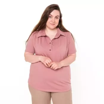 Поло женское, цвет пудра, размер 62