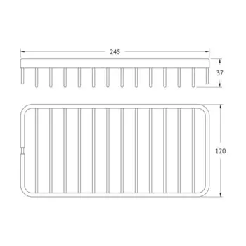 Полочка-решетка 25 см хром ARTWELLE