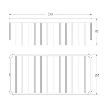Полочка-решетка 25 см хром ARTWELLE
