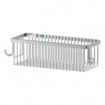 Полочка-решетка с крючками 30 см хром ARTWELLE