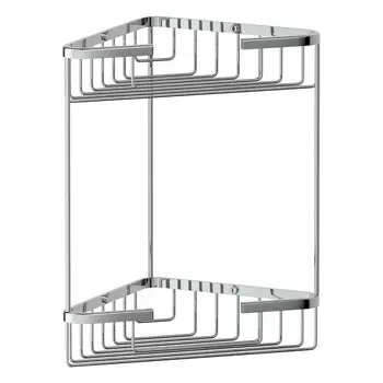 Полочка-решетка угловая 2-х ярусная 20 см хром ARTWELLE
