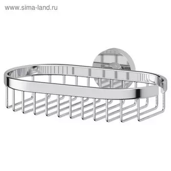 Полочка-решётка, ширина 21 см, хром