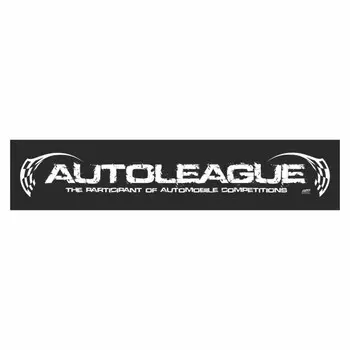 Полоса на лобовое стекло "AUTOLEAGUE", черная, 1600 х 170 мм