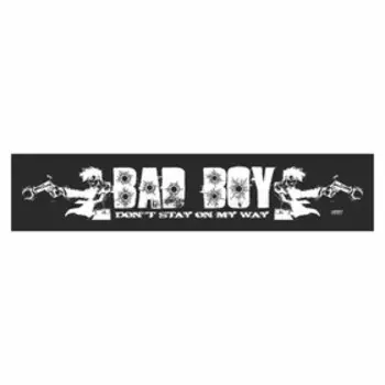 Полоса на лобовое стекло "BAD BOY", черная, 1600 х 170 мм
