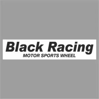 Полоса на лобовое стекло "BLACK RACING", белая, 1600 х 170 мм