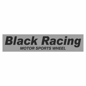 Полоса на лобовое стекло "BLACK RACING", серебро, 1220 х 270 мм