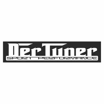 Полоса на лобовое стекло "DER TUNER", черная, 1300 х 170 мм