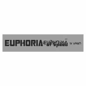 Полоса на лобовое стекло "EUPHORIA", серебро, 1300 х 170 мм