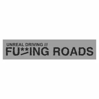 Полоса на лобовое стекло "FA/ING ROADS", серебро, 1600 х 170 мм