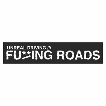 Полоса на лобовое стекло "FA/ING ROADS", черная, 1600 х 170 мм