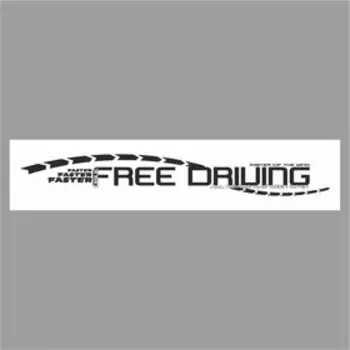 Полоса на лобовое стекло "FREE DRIUING", белая, 1220 х 270 мм