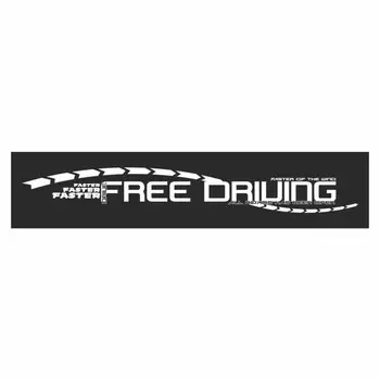 Полоса на лобовое стекло "FREE DRIUING", черная, 1600 х 170 мм
