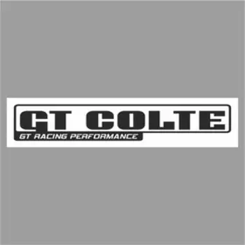Полоса на лобовое стекло "GT COLTE", белая, 1300 х 170 мм