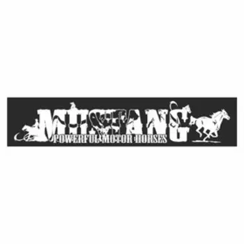 Полоса на лобовое стекло "MUSTANG", черная, 1300 х 170 мм
