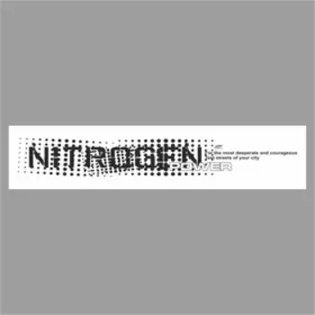 Полоса на лобовое стекло "NITROGEN POWER", белая, 1600 х 170 мм
