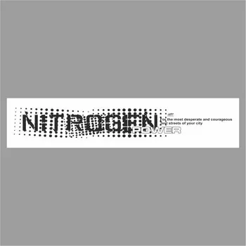 Полоса на лобовое стекло "NITROGEN POWER", белая, 1220 х 270 мм