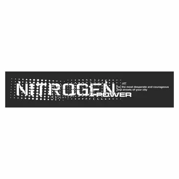 Полоса на лобовое стекло "NITROGEN POWER", черная, 1600 х 170 мм