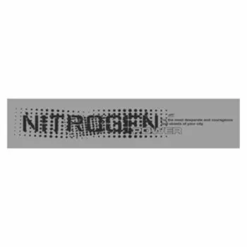 Полоса на лобовое стекло "NITROGEN POWER", серебро, 1220 х 270 мм