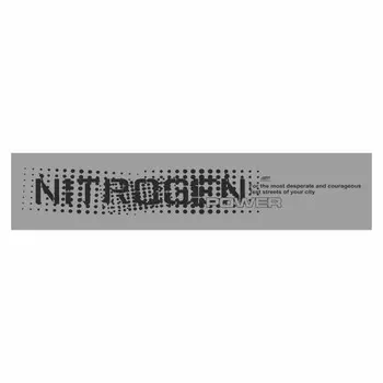 Полоса на лобовое стекло "NITROGEN POWER", серебро, 1300 х 170 мм