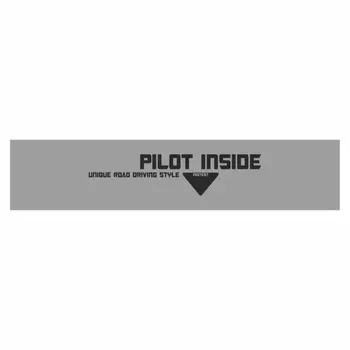Полоса на лобовое стекло "PILOT INSIDE", серебро, 1300 х 170 мм