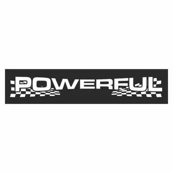 Полоса на лобовое стекло "POWERFUL", черная, 1300 х 170 мм