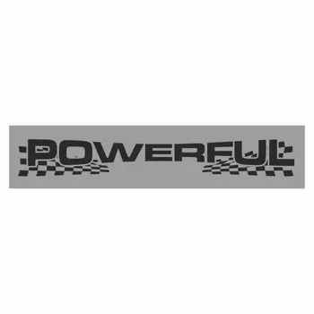 Полоса на лобовое стекло "POWERFUL", серебро, 1220 х 270 мм