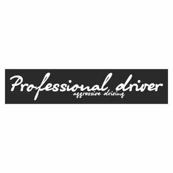 Полоса на лобовое стекло "Professional driverf", черная, 1600 х 170 мм