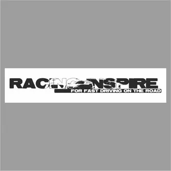 Полоса на лобовое стекло "RACING INSPIRE", белая, 1600 х 170 мм