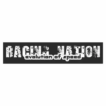 Полоса на лобовое стекло "RACING NATION", черная, 1220 х 270 мм