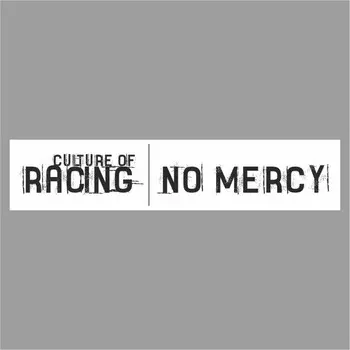 Полоса на лобовое стекло "RACING NO MERCY", белая, 1600 х 170 мм