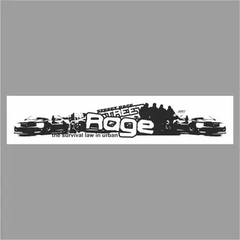 Полоса на лобовое стекло "Rage", белая, 1600 х 170 мм