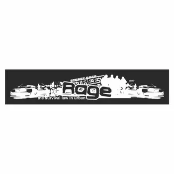 Полоса на лобовое стекло "Rage", черная, 1220 х 270 мм