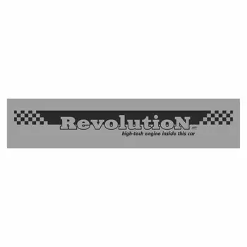 Полоса на лобовое стекло "REVOLUTION", серебро, 1300 х 170 мм
