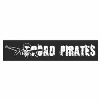Полоса на лобовое стекло "ROAD PIRATES", черная, 1220 х 270 мм