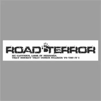 Полоса на лобовое стекло "ROAD TERROR", белая, 1220 х 270 мм