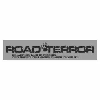 Полоса на лобовое стекло "ROAD TERROR", серебро, 1220 х 270 мм