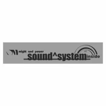 Полоса на лобовое стекло "SOUND SYSTEM", серебро, 1220 х 270 мм