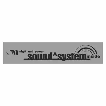 Полоса на лобовое стекло "SOUND SYSTEM", серебро, 1300 х 170 мм